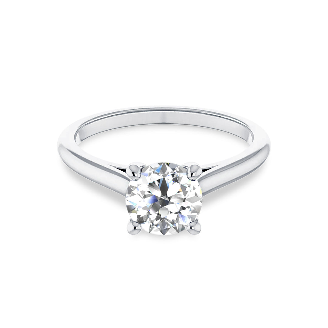 Sterling Silver Round Solitaire Ring with Infinity Accent (2ct.)