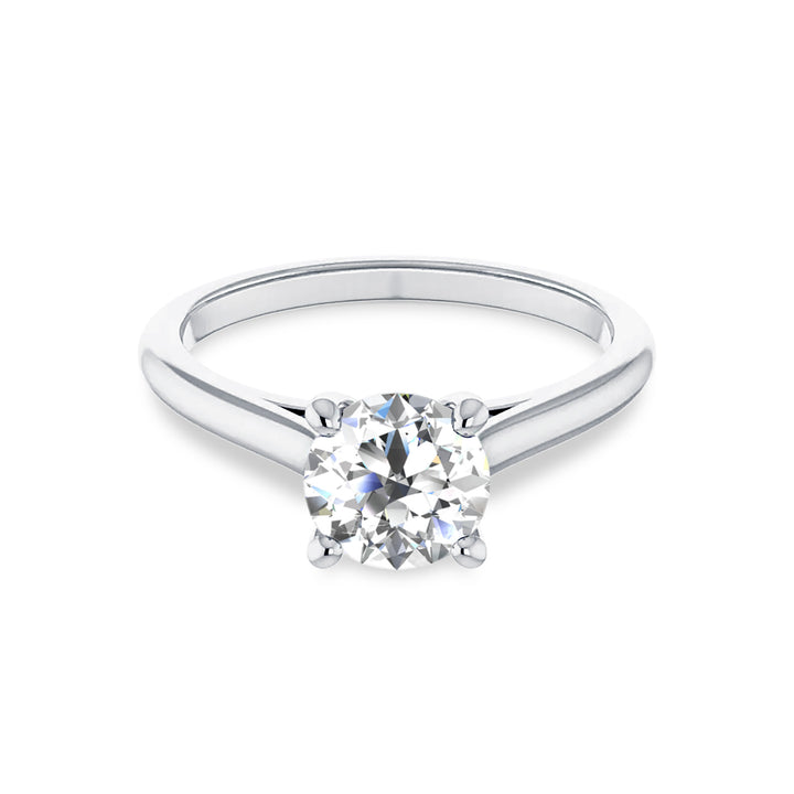 Sterling Silver Round Solitaire Ring with Infinity Accent (2ct.)