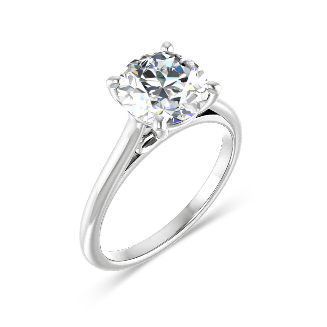 Sterling Silver Round Solitaire Ring with Infinity Accent (2ct.)