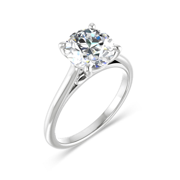 Sterling Silver Round Solitaire Ring with Infinity Accent (2ct.)