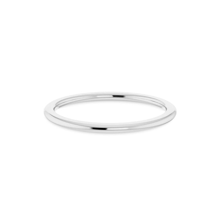 Sterling Silver Half Round Slim Stacking Ring