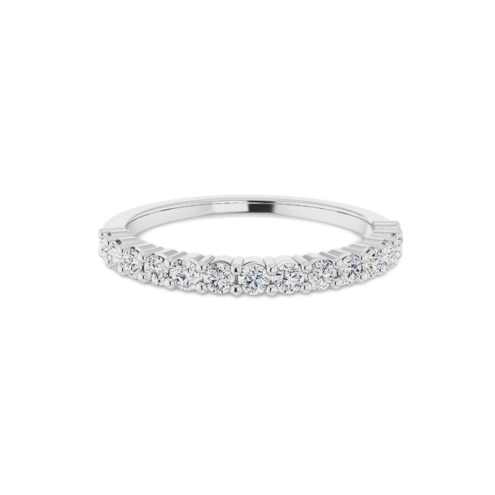 Moissanite Half-Eternity Band in Sterling Silver (1/2 ctw.)