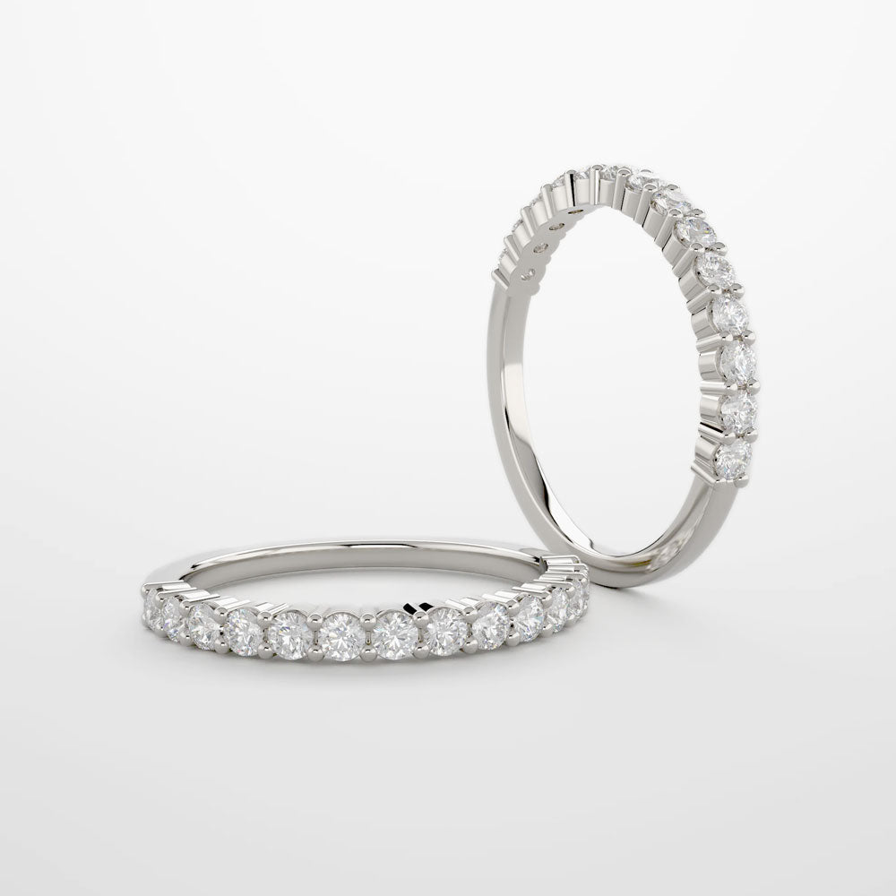 Moissanite Half-Eternity Band in Sterling Silver (1/2 ctw.)