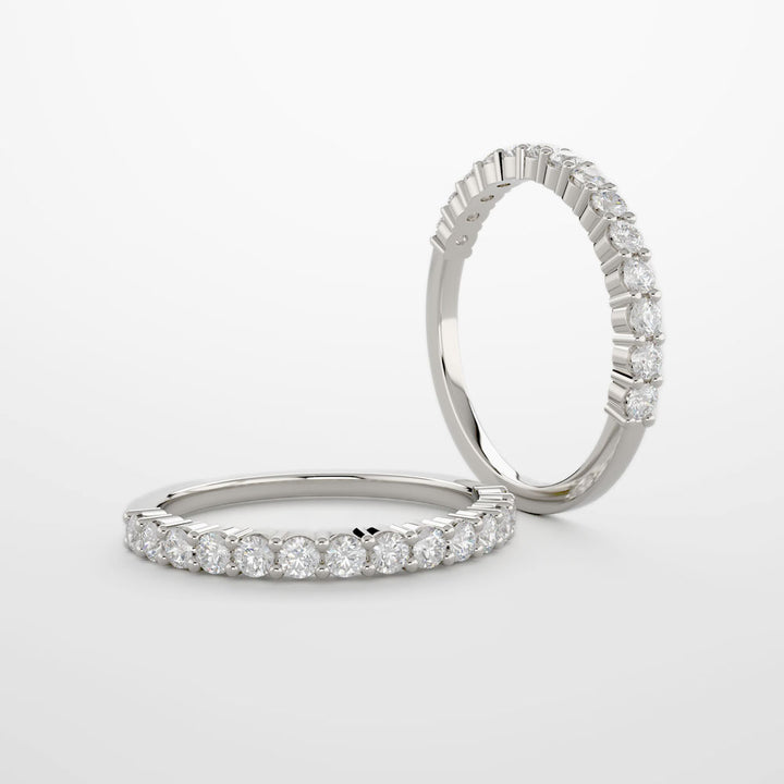 Moissanite Half-Eternity Band in Sterling Silver (1/2 ctw.)