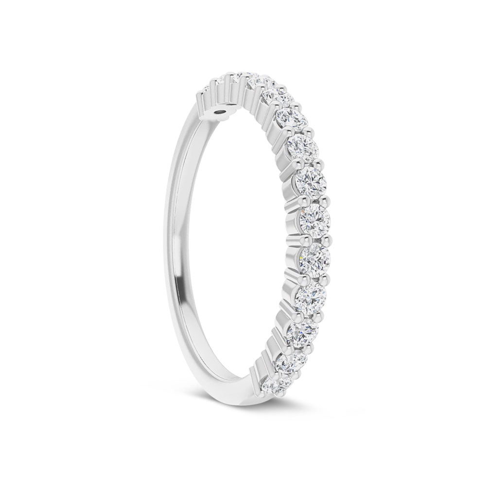 Moissanite Half-Eternity Band in Sterling Silver (1/2 ctw.)