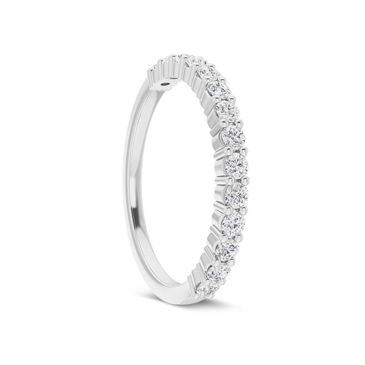 Moissanite Half-Eternity Band in Sterling Silver (1/2 ctw.)