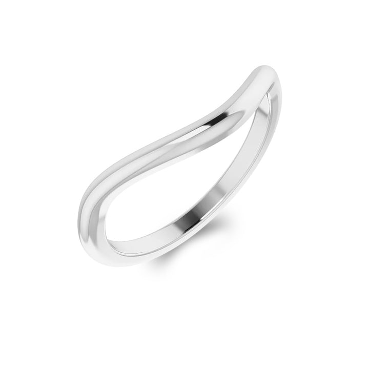 Curved Contour Band in Sterling Silver
