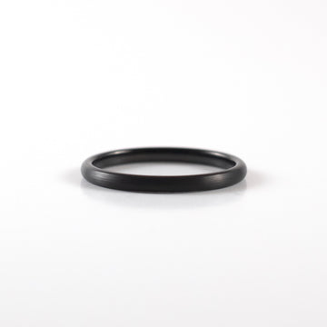 Tungsten Carbide Ring - Black Band - 2mm