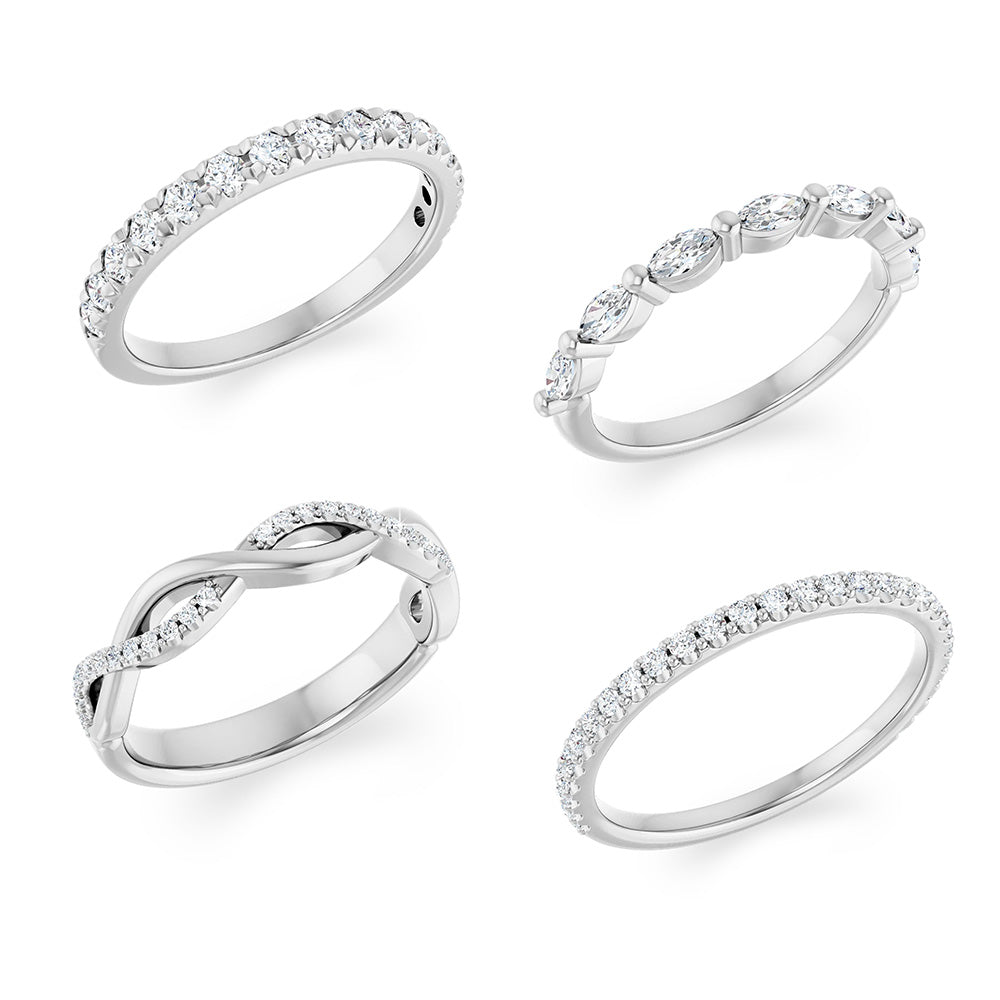 Moissanite Wedding Bands